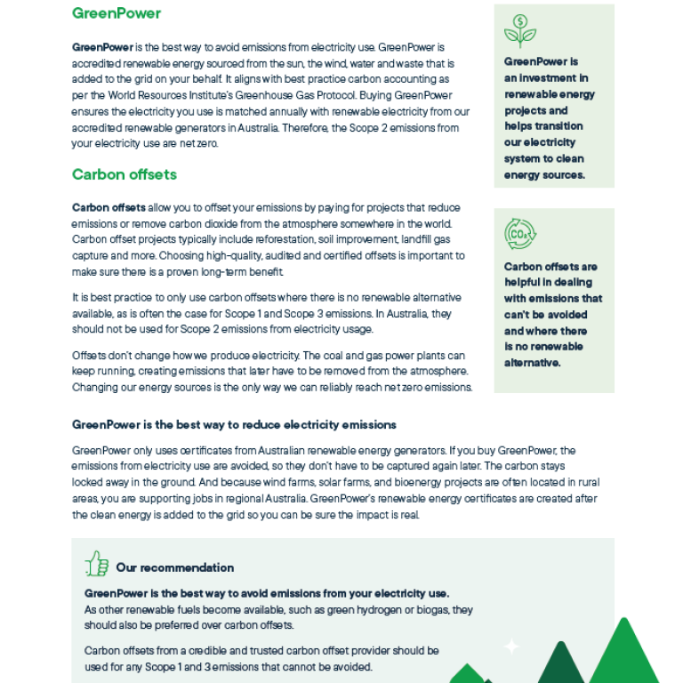 Curated visual reference: Fresh Look at Carbon Offset Fact Sheet Cover