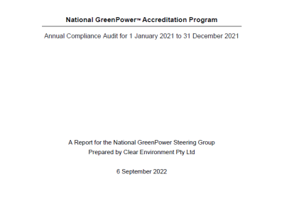 Annual Audit Report 2021 Cover