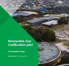 Renewable gas certification pilot consultation paper title page