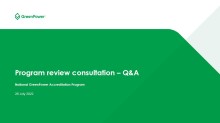 Q&A consultation title page