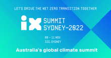 iX Sydney summit 2022 event logo with date and time