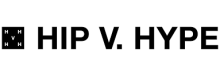 HIP V HYPE black logo on white background