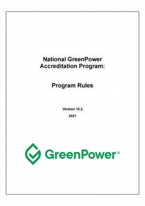 GreenPower Program Rules Version 10.2 title page