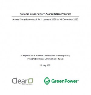 2020 GreenPower Audit Report title page